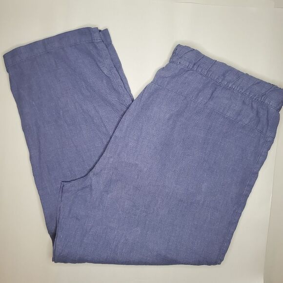 Pure J Jill Linen Cropped Pants Size M - Picture 2 of 10